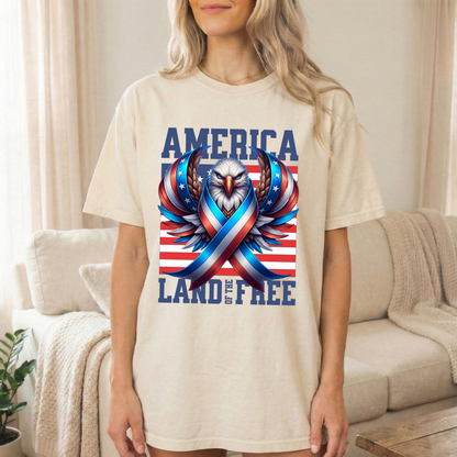 Comfort Colors® America Land of the Free Tshirt, America 250 Shirt, 4th of July Shirt, USA Independence Day Shirt, America Anniversary shirt