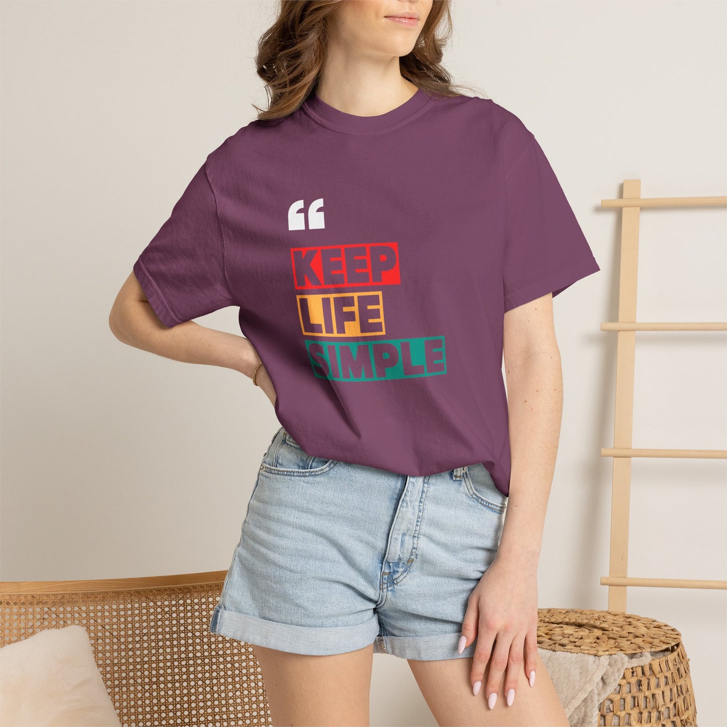Comfort Colors® Keep Life Simple Shirt, Minimalist Quote Tee, Positive Lifestyle Shirt, Everyday Aesthetic Tee, Gift for Simple Living Lover