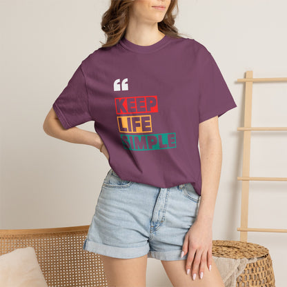 Comfort Colors® Keep Life Simple Shirt, Minimalist Quote Tee, Positive Lifestyle Shirt, Everyday Aesthetic Tee, Gift for Simple Living Lover