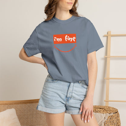 Comfort Colors® I'm Fine Shirt, Sarcastic Humor Shirt, Mental Health Shirt, Funny Therapy Gift, Therapy Shirt, Drowning Shirt, Gift for Her