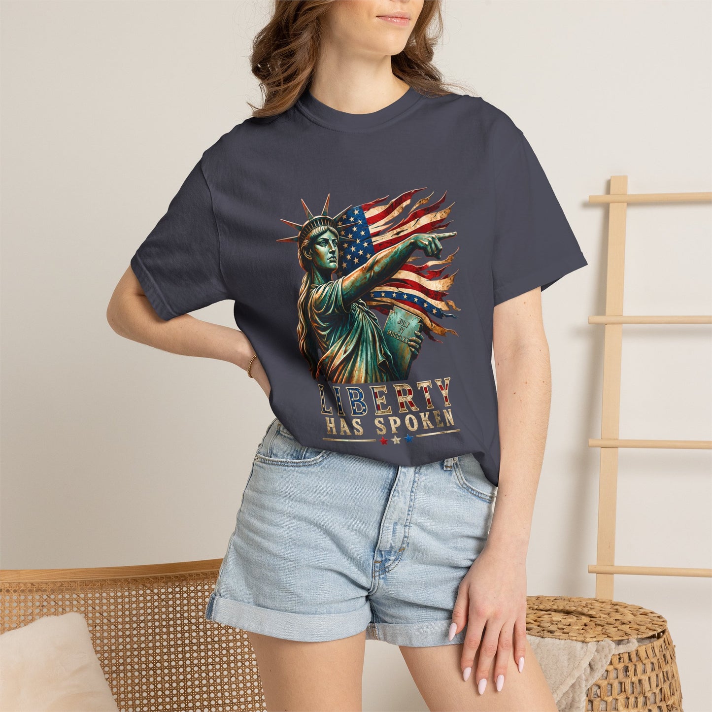 Comfort Colors® Sophie Cunningham Point Signature Basketball Shirt, Lady Liberty T-Shirt