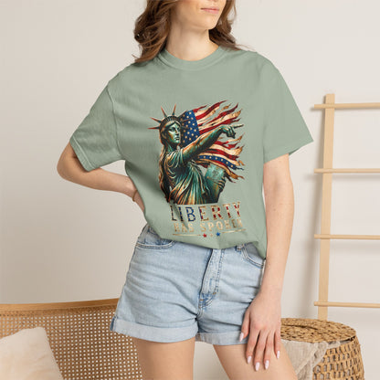 Comfort Colors® Sophie Cunningham Point Signature Basketball Shirt, Lady Liberty T-Shirt