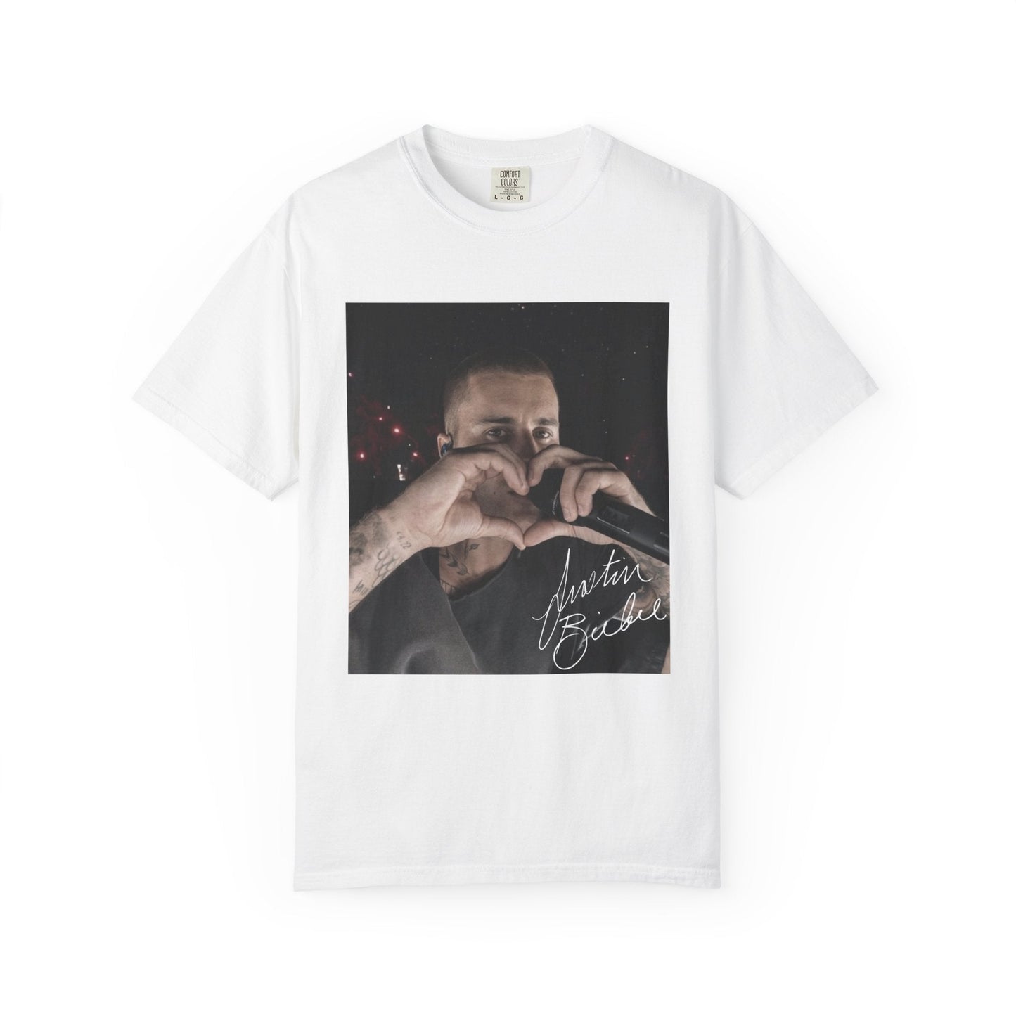 Comfort Colors® Justin Bieber Heart Sign Vintage Shirt, Retro Music T-Shirt, Tour 2026 Tee