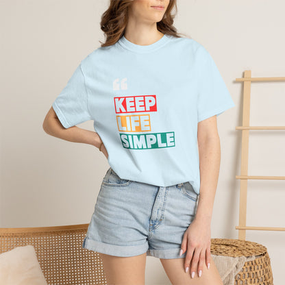 Comfort Colors® Keep Life Simple Shirt, Minimalist Quote Tee, Positive Lifestyle Shirt, Everyday Aesthetic Tee, Gift for Simple Living Lover