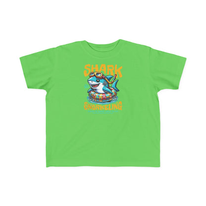 Shark Snorkeling Toddler Shirt, Funny Kids Beach Tee, Shark Graphic Tshirt, Summer Vacation Shirt for Boys Girls, Pool Party Gift for Kids