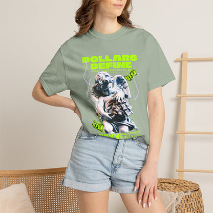 Comfort Colors® Dollars Define Money Angel Shirt, Hustle Culture T-Shirt, Streetwear Design, Motivationsgeschenk, Urbane Modekunst