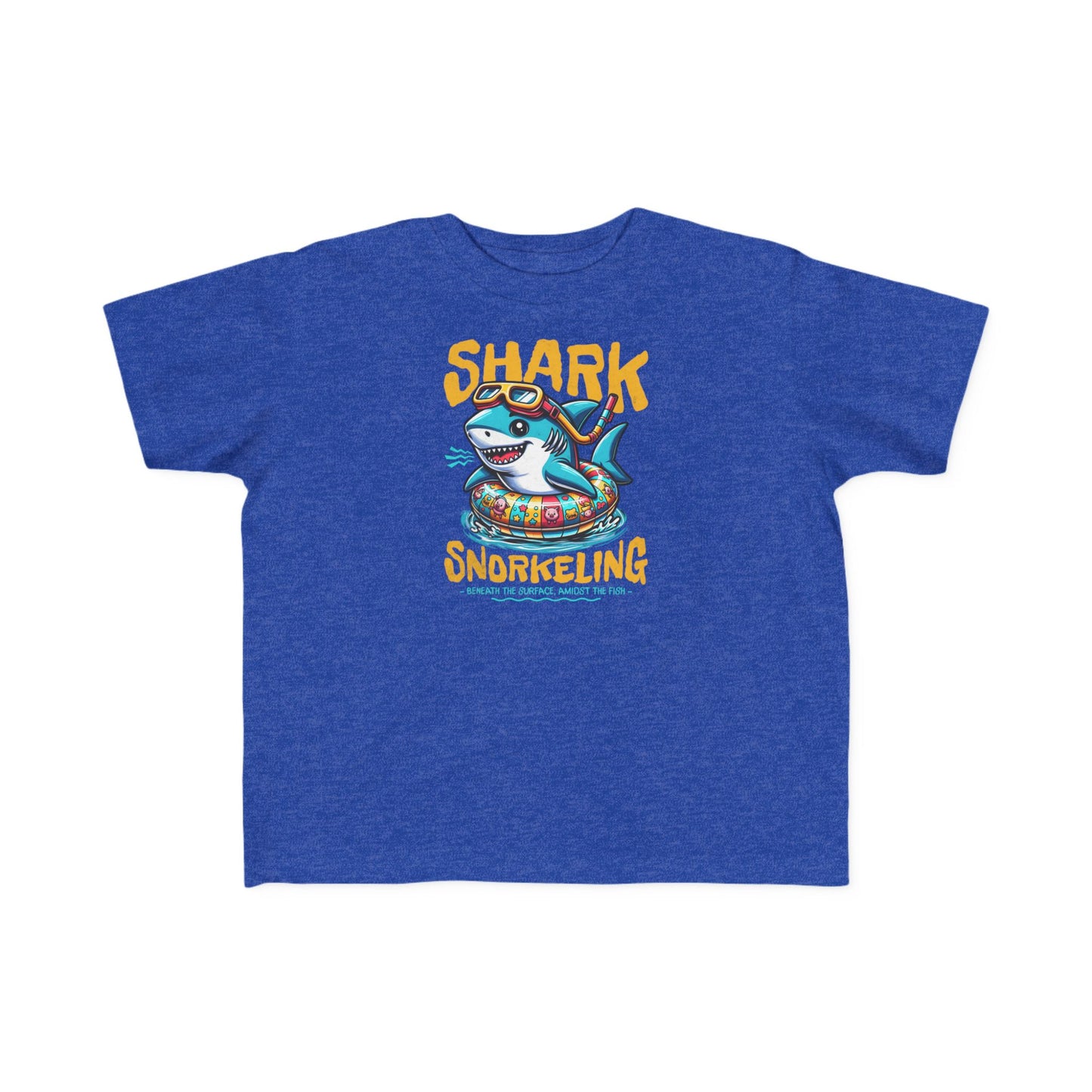 Shark Snorkeling Toddler Shirt, Funny Kids Beach Tee, Shark Graphic Tshirt, Summer Vacation Shirt for Boys Girls, Pool Party Gift for Kids