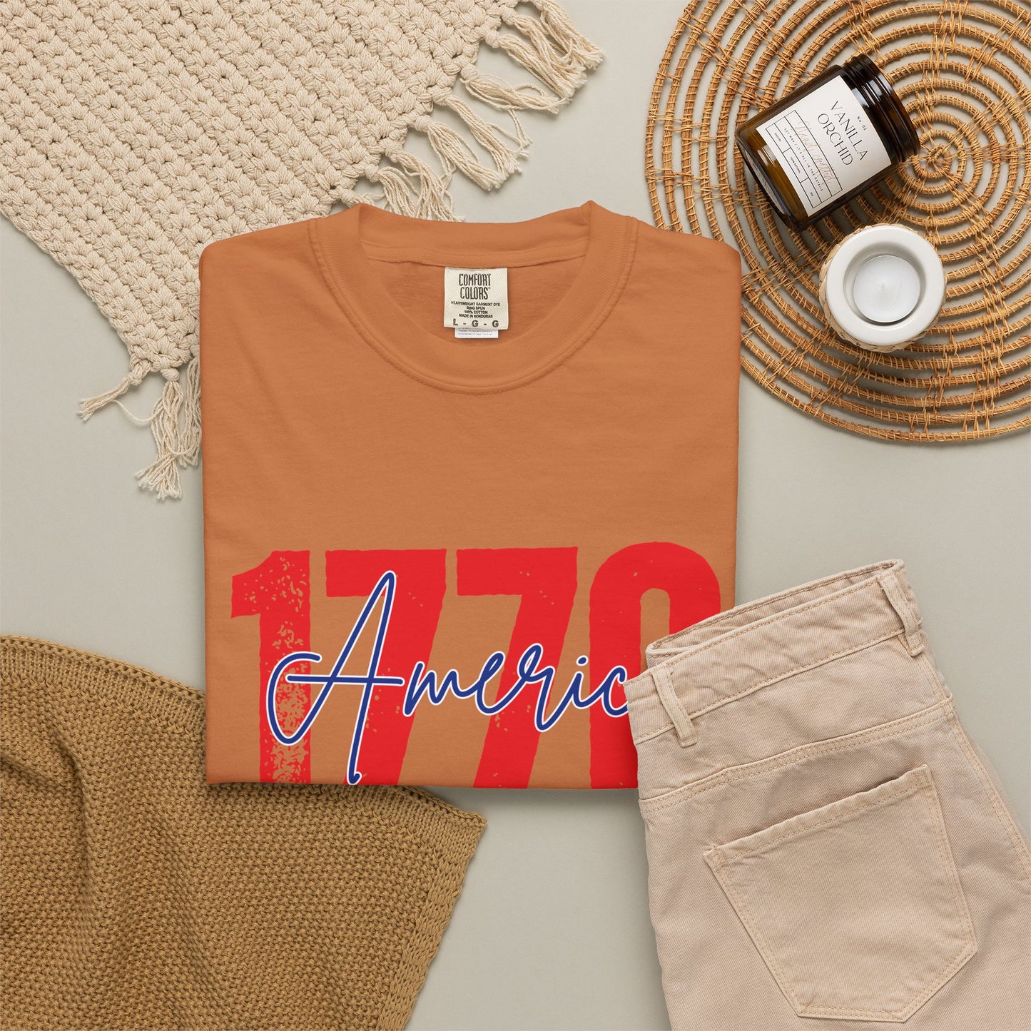 Comfort Colors® 1776 America It's All About Freedom Shirt, American Independence Shirt, 1776-2026, July 4th Tee, Betsy Ross Vintage Flag