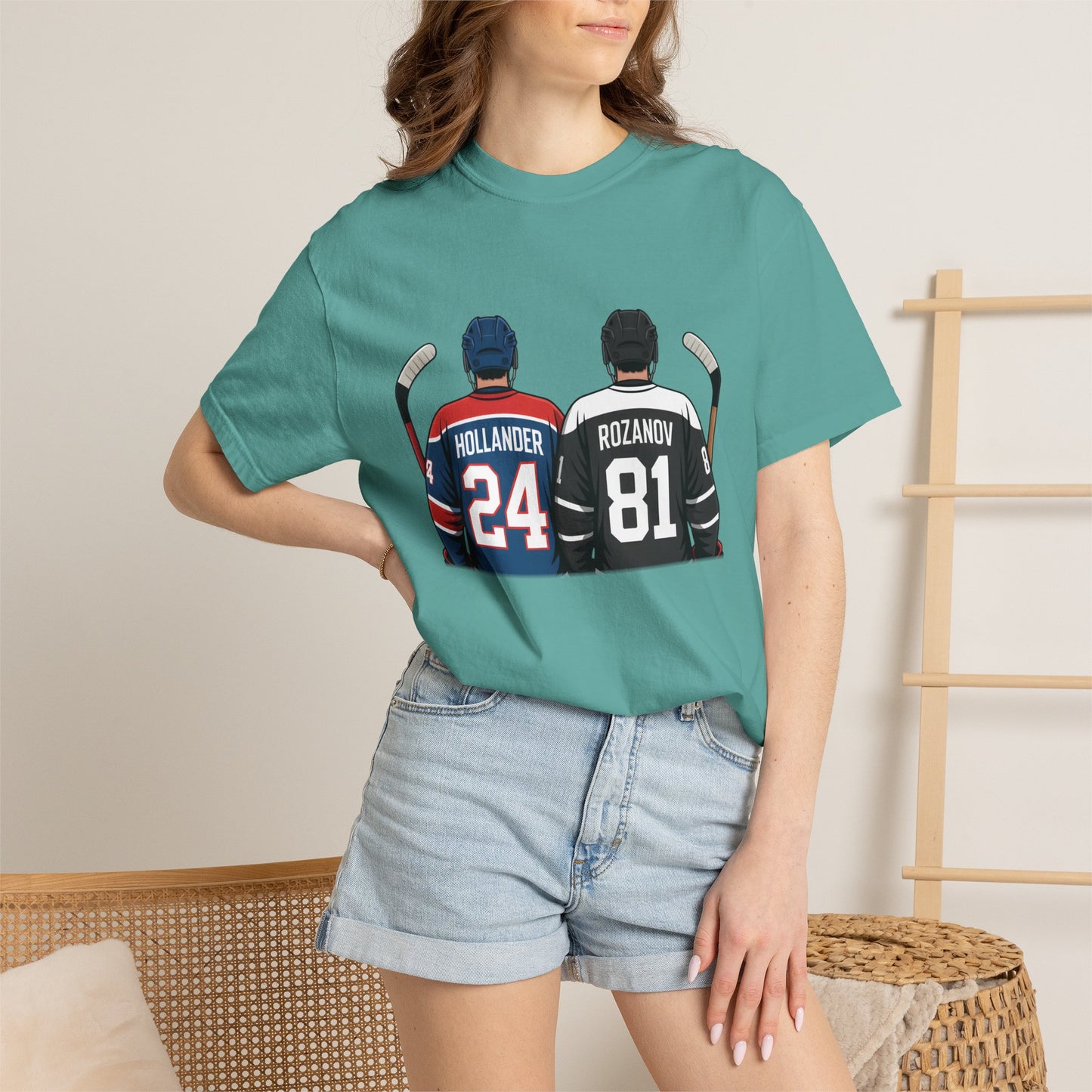 Comfort Colors® Hollander & Rosanov, Heated-Rivalry Hollander Rozanov Hockey T-Shirt