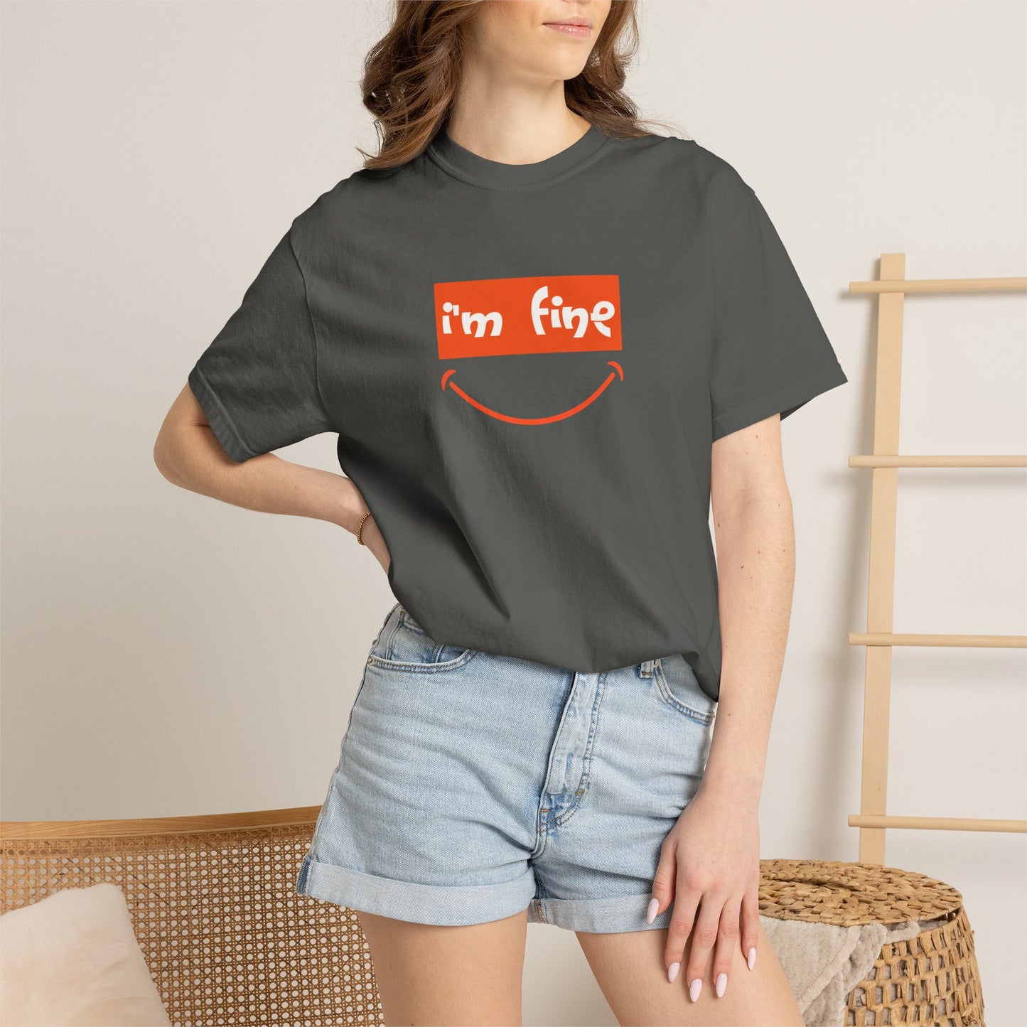 Comfort Colors® I'm Fine Shirt, Sarcastic Humor Shirt, Mental Health Shirt, Funny Therapy Gift, Therapy Shirt, Drowning Shirt, Gift for Her
