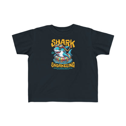 Shark Snorkeling Toddler Shirt, Funny Kids Beach Tee, Shark Graphic Tshirt, Summer Vacation Shirt for Boys Girls, Pool Party Gift for Kids