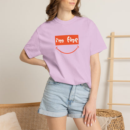 Comfort Colors® I'm Fine Shirt, Sarcastic Humor Shirt, Mental Health Shirt, Funny Therapy Gift, Therapy Shirt, Drowning Shirt, Gift for Her