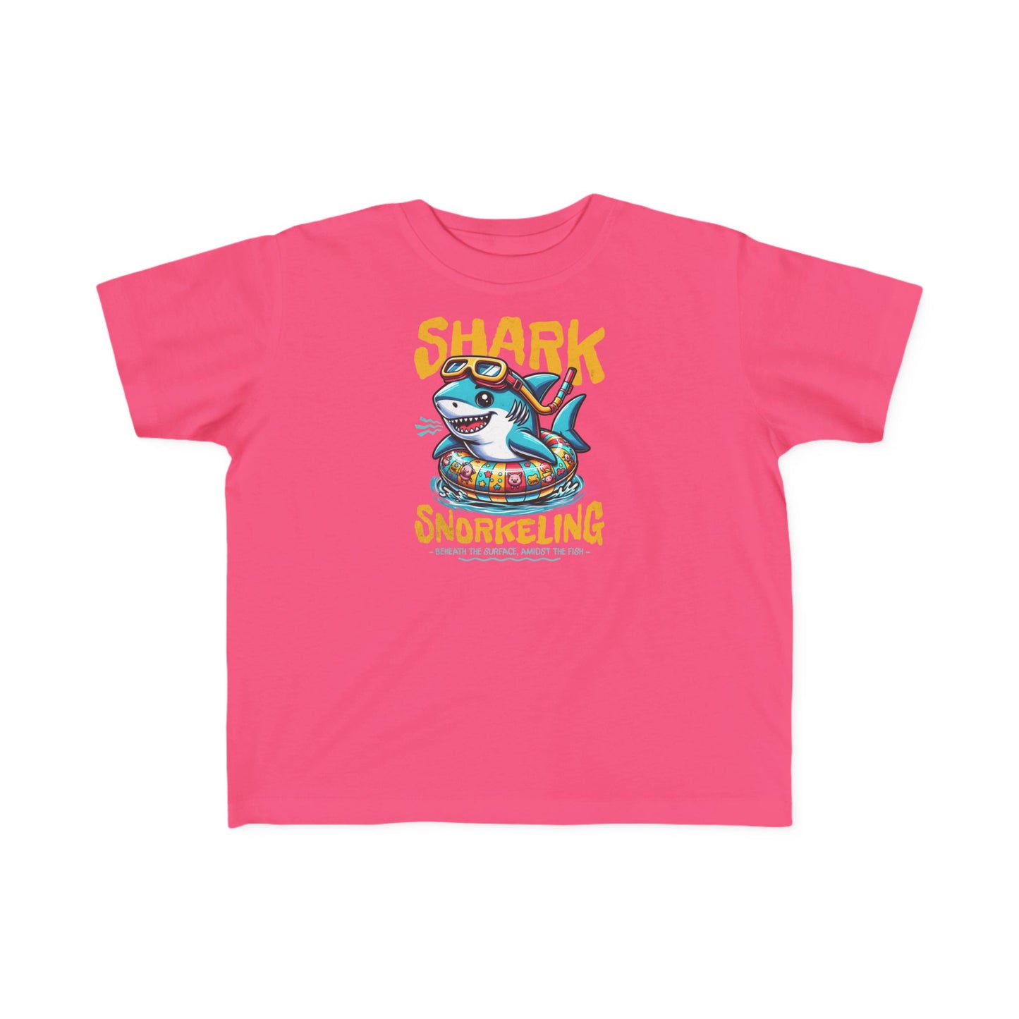 Shark Snorkeling Toddler Shirt, Funny Kids Beach Tee, Shark Graphic Tshirt, Summer Vacation Shirt for Boys Girls, Pool Party Gift for Kids