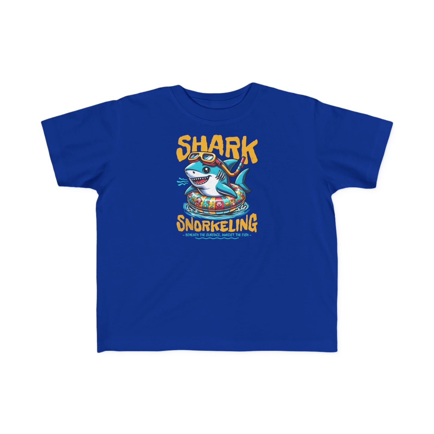 Shark Snorkeling Toddler Shirt, Funny Kids Beach Tee, Shark Graphic Tshirt, Summer Vacation Shirt for Boys Girls, Pool Party Gift for Kids