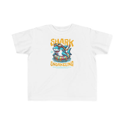 Shark Snorkeling Toddler Shirt, Funny Kids Beach Tee, Shark Graphic Tshirt, Summer Vacation Shirt for Boys Girls, Pool Party Gift for Kids