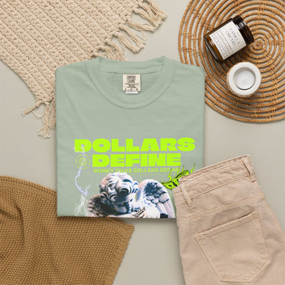Comfort Colors® Dollars Define Money Angel Shirt, Hustle Culture T-Shirt, Streetwear Design, Motivationsgeschenk, Urbane Modekunst
