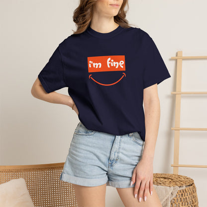 Comfort Colors® I'm Fine Shirt, Sarcastic Humor Shirt, Mental Health Shirt, Funny Therapy Gift, Therapy Shirt, Drowning Shirt, Gift for Her