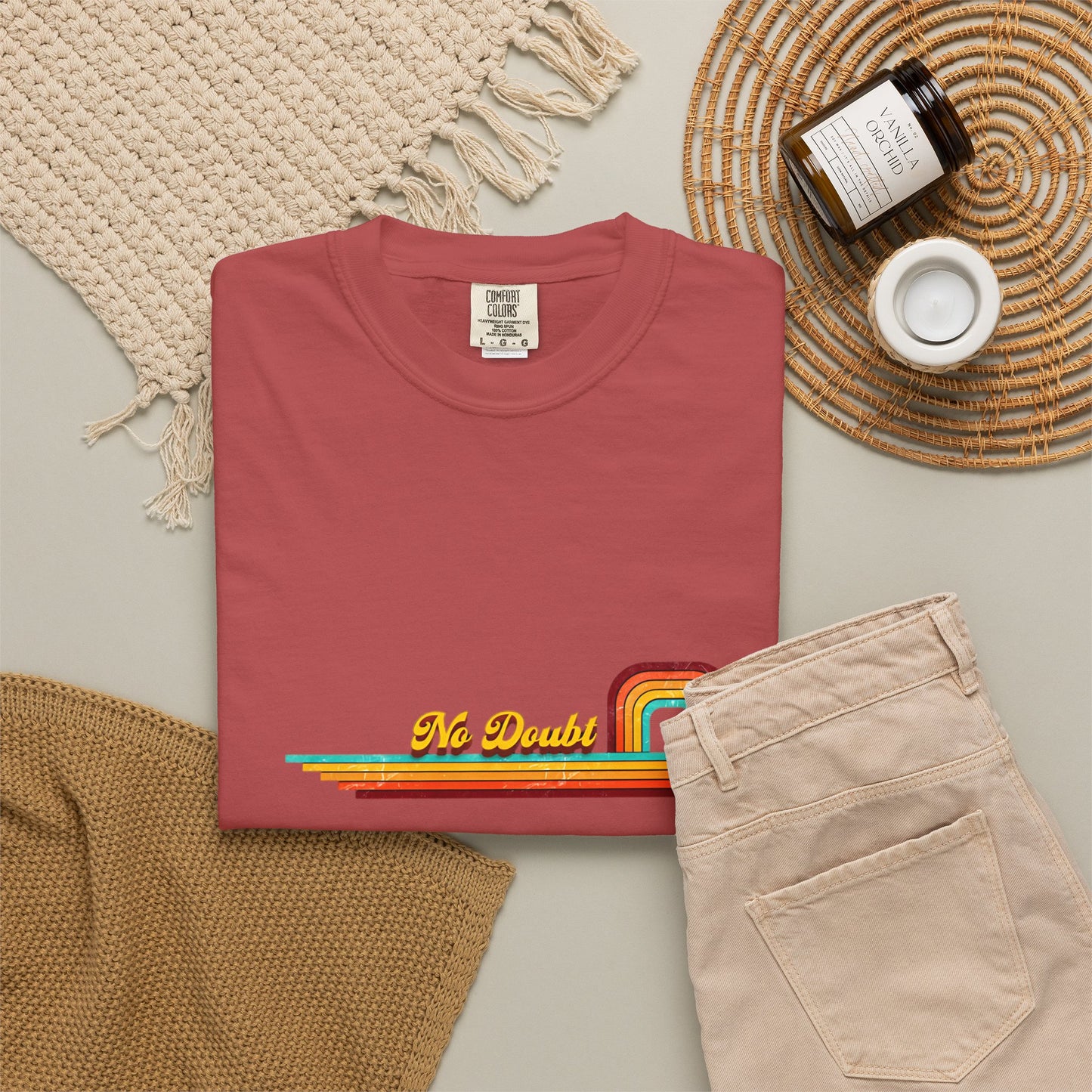 Comfort Colors® No Doubt Band Unisex T-Shirt, 90er Ska Punk Rock Grafik-T-Shirt, Tragic Kingdom Era Orange Shirt, Retro Gwen Stefani Fan Geschenk
