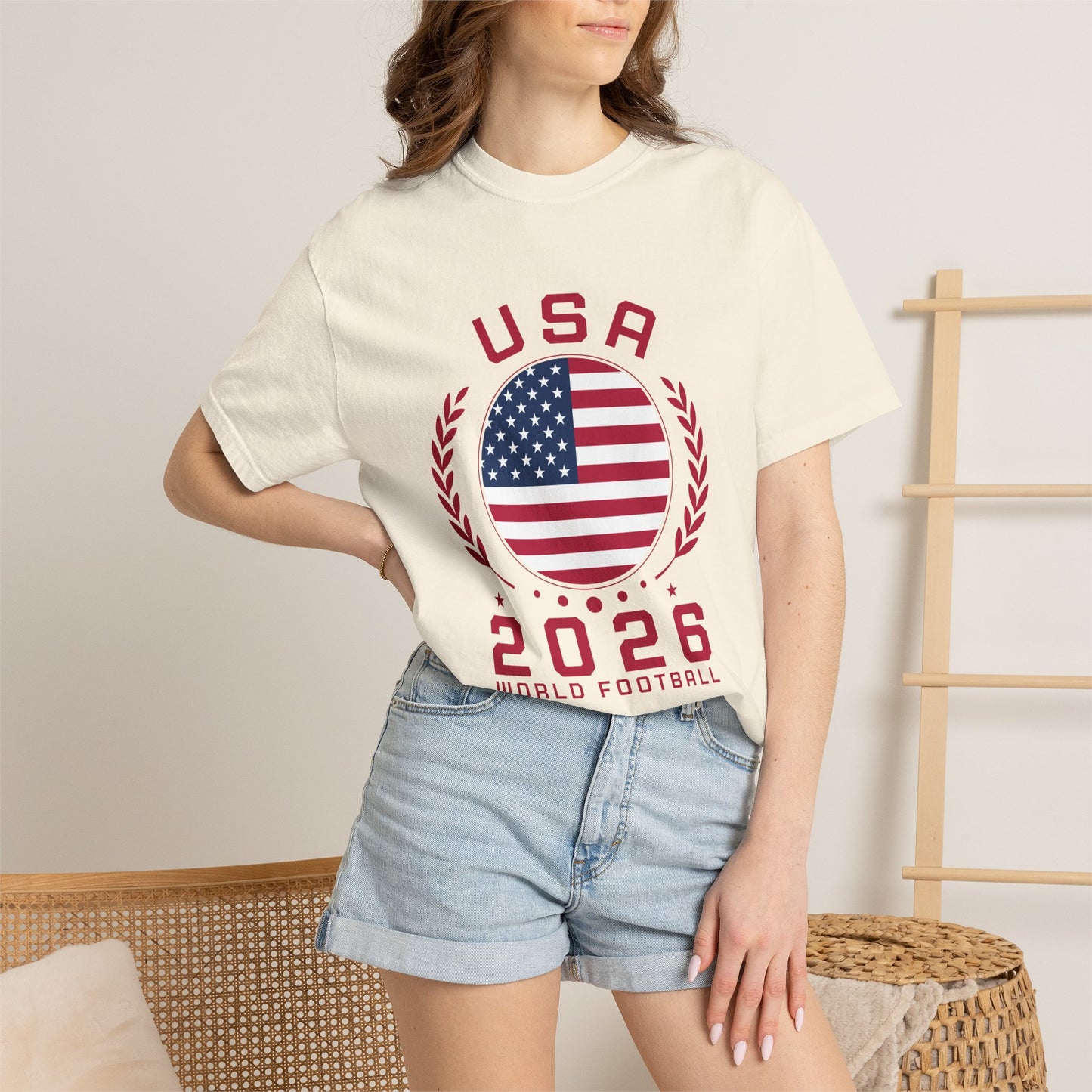 Comfort Colors® Custom Flag & Year World Cup Football Shirt