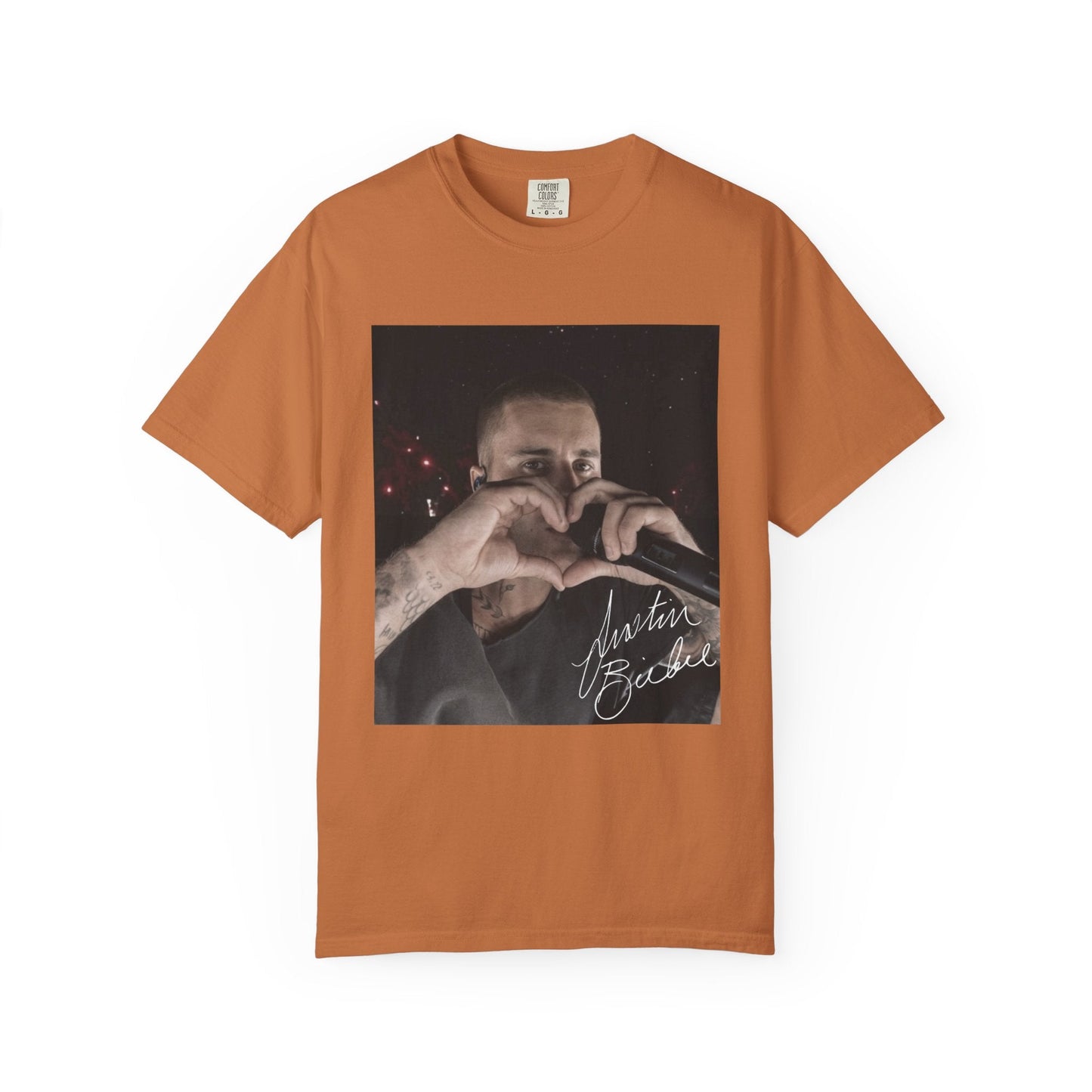 Comfort Colors® Justin Bieber Heart Sign Vintage Shirt, Retro Music T-Shirt, Tour 2026 Tee