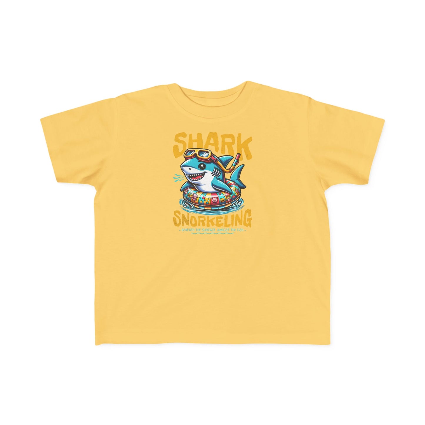 Shark Snorkeling Toddler Shirt, Funny Kids Beach Tee, Shark Graphic Tshirt, Summer Vacation Shirt for Boys Girls, Pool Party Gift for Kids