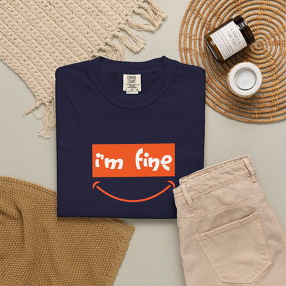Comfort Colors® I'm Fine Shirt, Sarcastic Humor Shirt, Mental Health Shirt, Funny Therapy Gift, Therapy Shirt, Drowning Shirt, Gift for Her