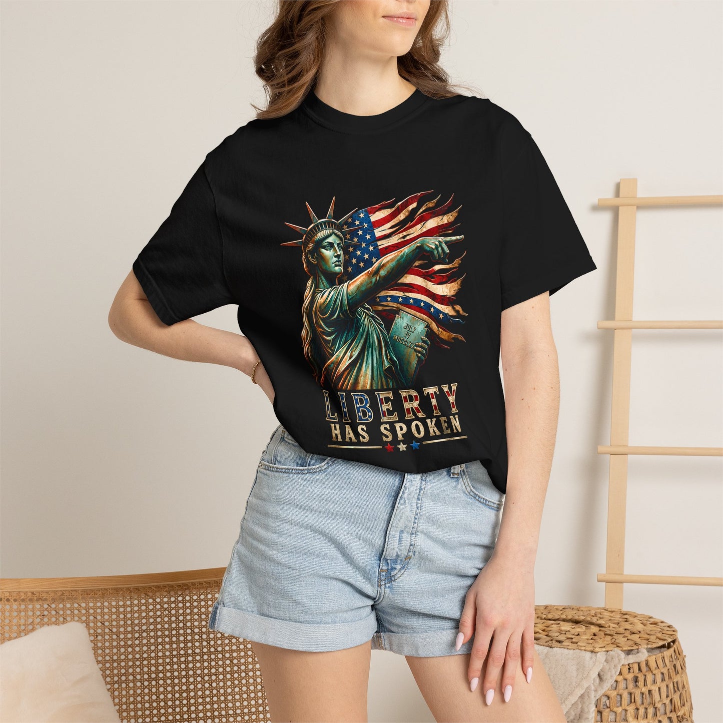 Comfort Colors® Sophie Cunningham Point Signature Basketball Shirt, Lady Liberty T-Shirt
