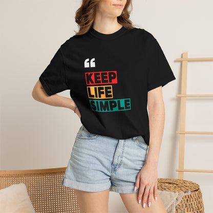 Comfort Colors® Keep Life Simple Shirt, Minimalist Quote Tee, Positive Lifestyle Shirt, Everyday Aesthetic Tee, Gift for Simple Living Lover