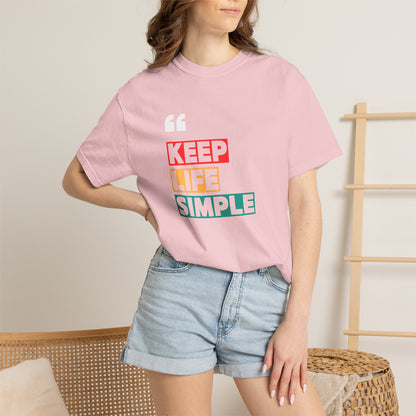 Comfort Colors® Keep Life Simple Shirt, Minimalist Quote Tee, Positive Lifestyle Shirt, Everyday Aesthetic Tee, Gift for Simple Living Lover