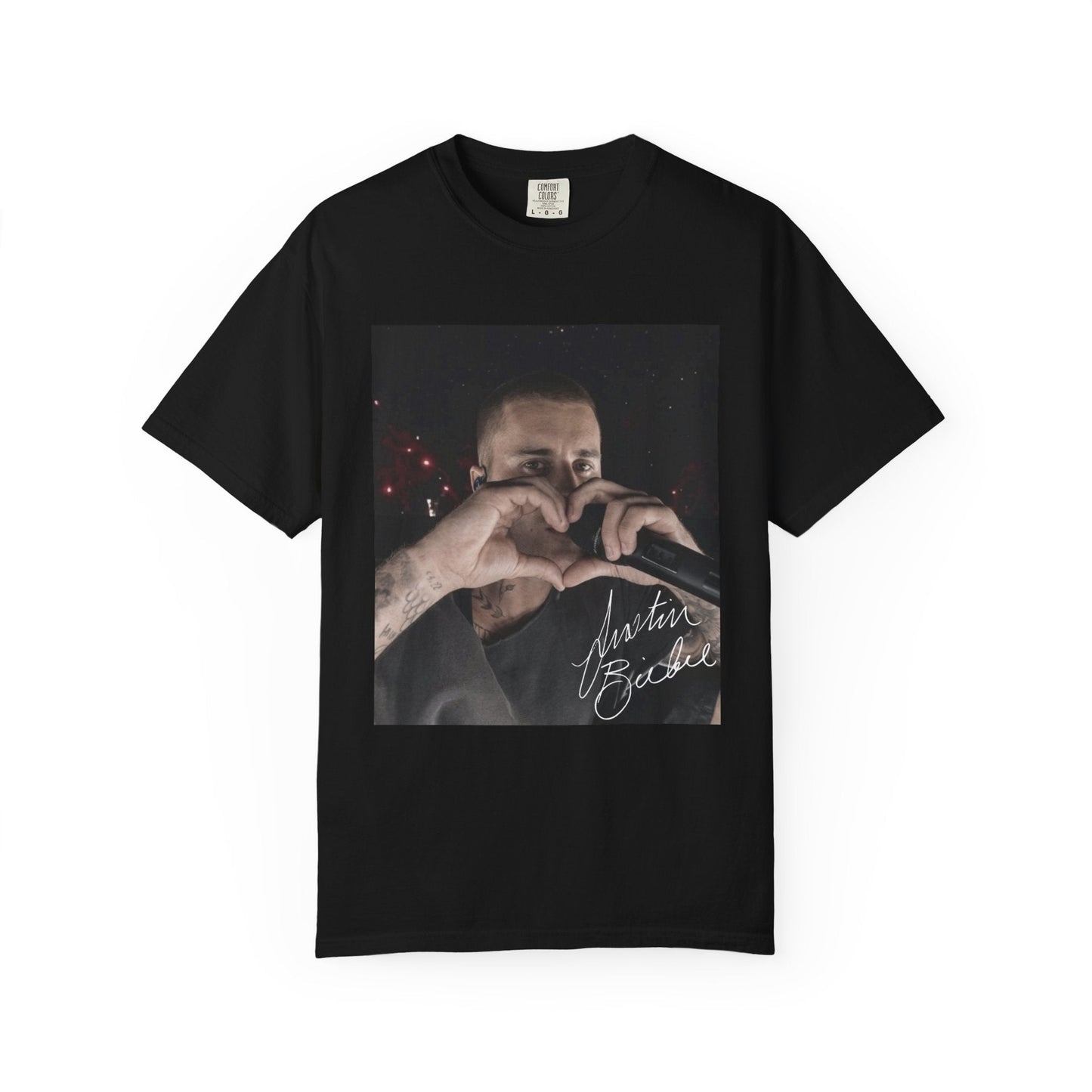Comfort Colors® Justin Bieber Heart Sign Vintage Shirt, Retro Music T-Shirt, Tour 2026 Tee