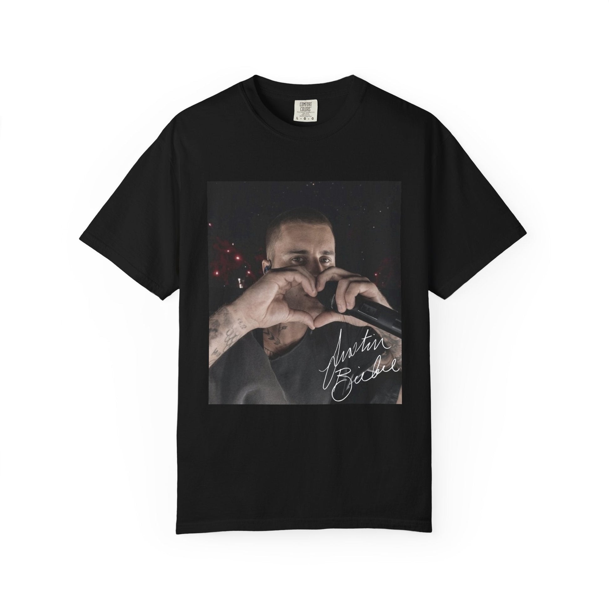 Comfort Colors® Justin Bieber Heart Sign Vintage Shirt, Retro Music T-Shirt, Tour 2026 Tee