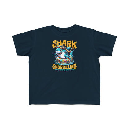 Shark Snorkeling Toddler Shirt, Funny Kids Beach Tee, Shark Graphic Tshirt, Summer Vacation Shirt for Boys Girls, Pool Party Gift for Kids
