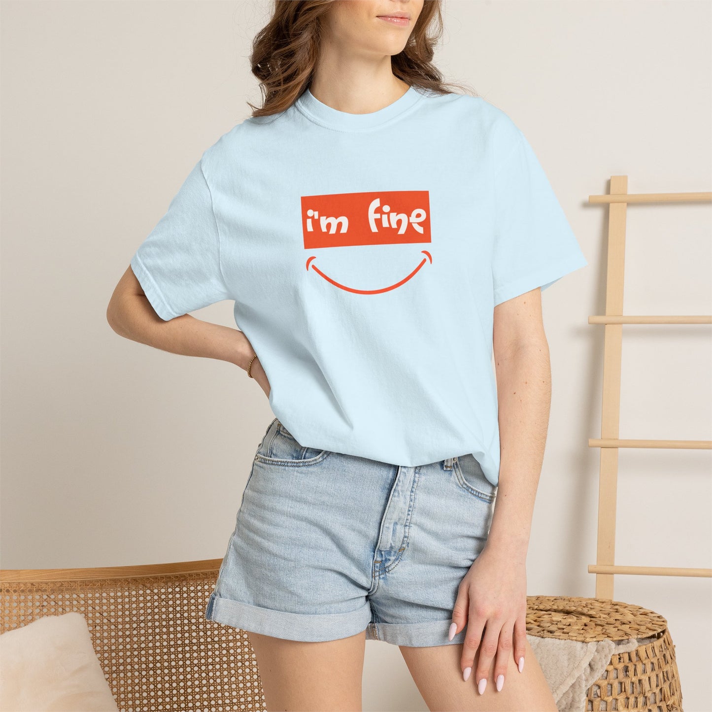 Comfort Colors® I'm Fine Shirt, Sarcastic Humor Shirt, Mental Health Shirt, Funny Therapy Gift, Therapy Shirt, Drowning Shirt, Gift for Her