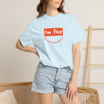 Comfort Colors® I'm Fine Shirt, Sarcastic Humor Shirt, Mental Health Shirt, Funny Therapy Gift, Therapy Shirt, Drowning Shirt, Gift for Her