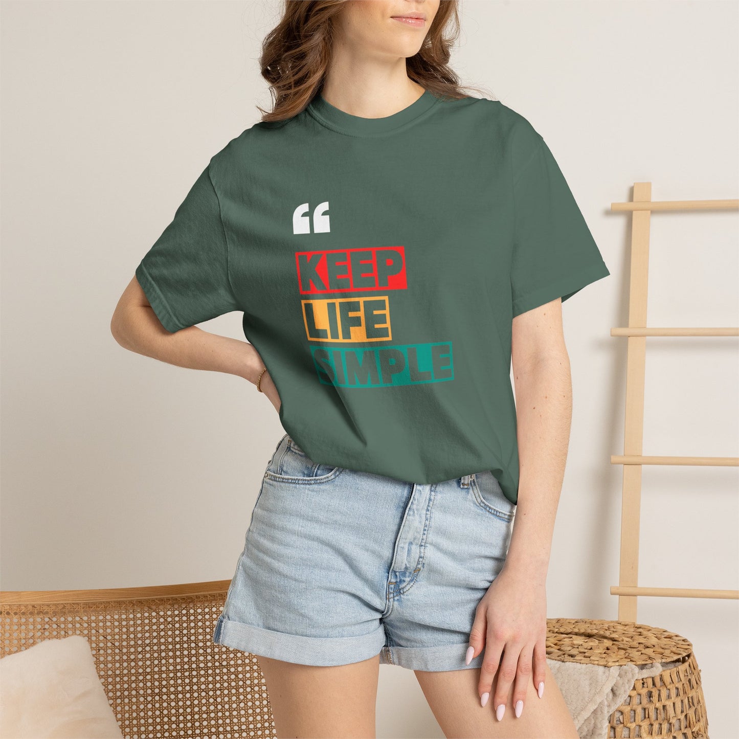 Comfort Colors® Keep Life Simple Shirt, Minimalist Quote Tee, Positive Lifestyle Shirt, Everyday Aesthetic Tee, Gift for Simple Living Lover