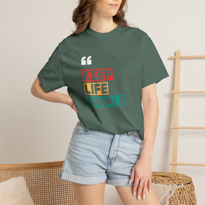 Comfort Colors® Keep Life Simple Shirt, Minimalist Quote Tee, Positive Lifestyle Shirt, Everyday Aesthetic Tee, Gift for Simple Living Lover