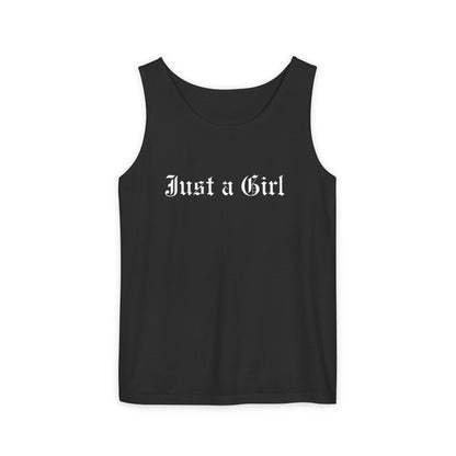 Just a girl Tee Tank top, Vintage-Inspired Rock Shirt,  Just a Girl shirt, Tragic Kingdom Design - Im Just a Girl