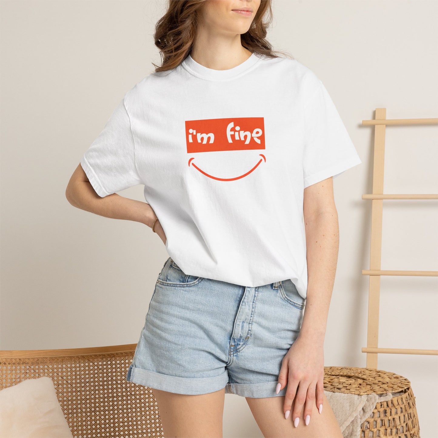 Comfort Colors® I'm Fine Shirt, Sarcastic Humor Shirt, Mental Health Shirt, Funny Therapy Gift, Therapy Shirt, Drowning Shirt, Gift for Her