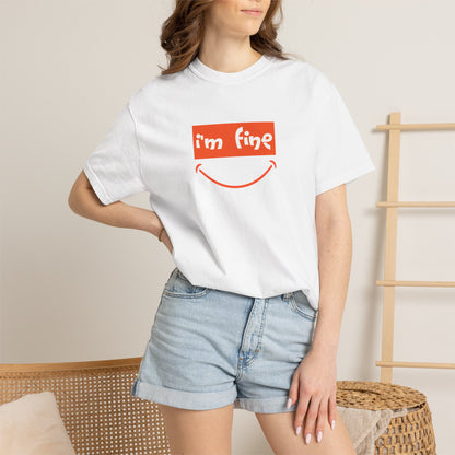 Comfort Colors® I'm Fine Shirt, Sarcastic Humor Shirt, Mental Health Shirt, Funny Therapy Gift, Therapy Shirt, Drowning Shirt, Gift for Her