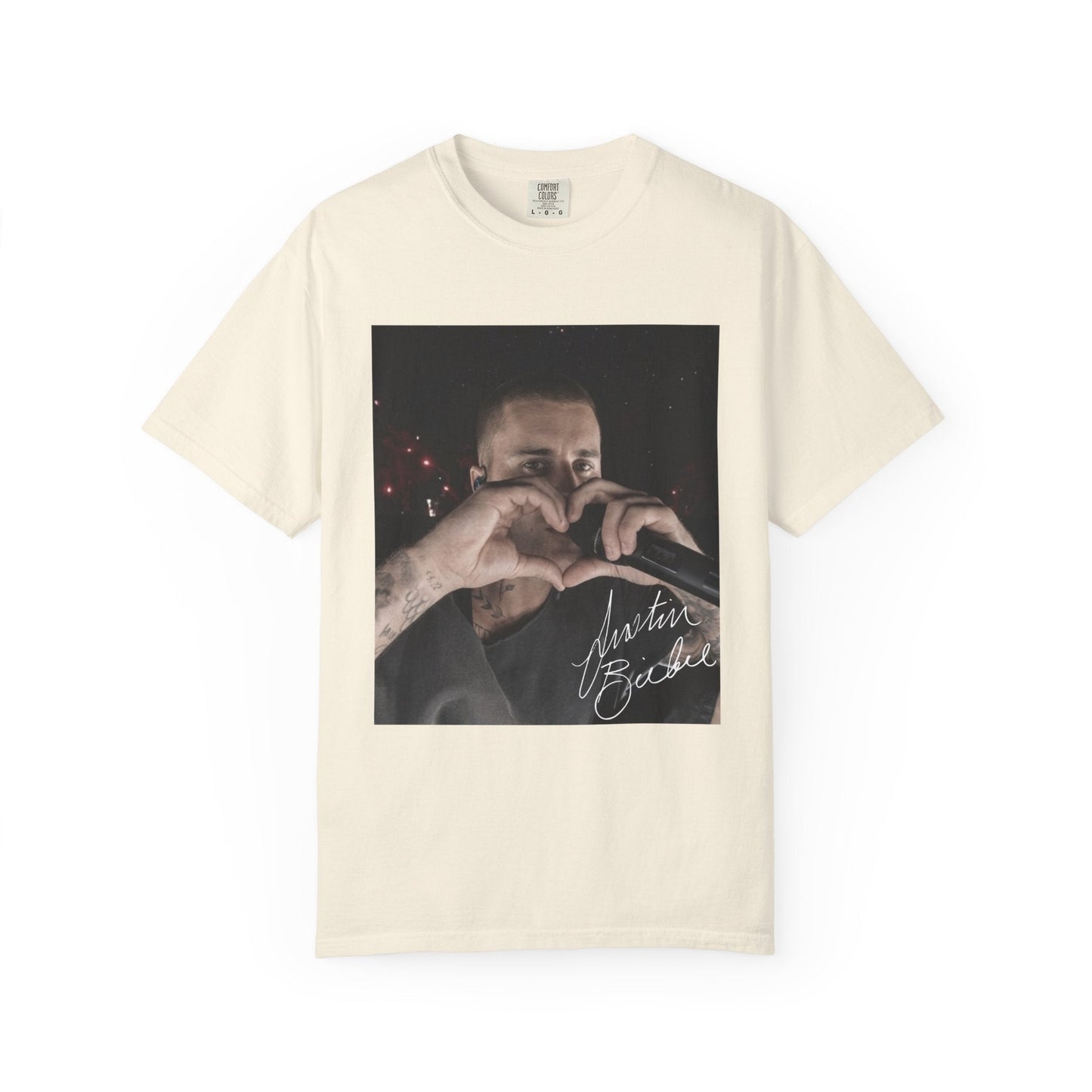 Comfort Colors® Justin Bieber Heart Sign Vintage Shirt, Retro Music T-Shirt, Tour 2026 Tee