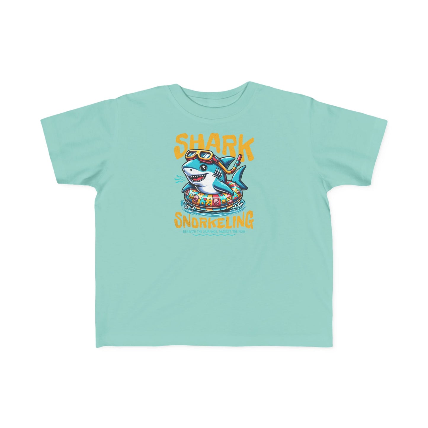 Shark Snorkeling Toddler Shirt, Funny Kids Beach Tee, Shark Graphic Tshirt, Summer Vacation Shirt for Boys Girls, Pool Party Gift for Kids