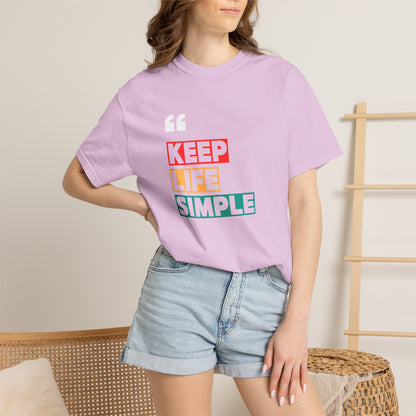 Comfort Colors® Keep Life Simple Shirt, Minimalist Quote Tee, Positive Lifestyle Shirt, Everyday Aesthetic Tee, Gift for Simple Living Lover