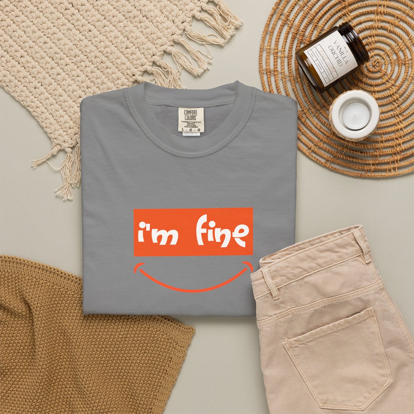 Comfort Colors® I'm Fine Shirt, Sarcastic Humor Shirt, Mental Health Shirt, Funny Therapy Gift, Therapy Shirt, Drowning Shirt, Gift for Her