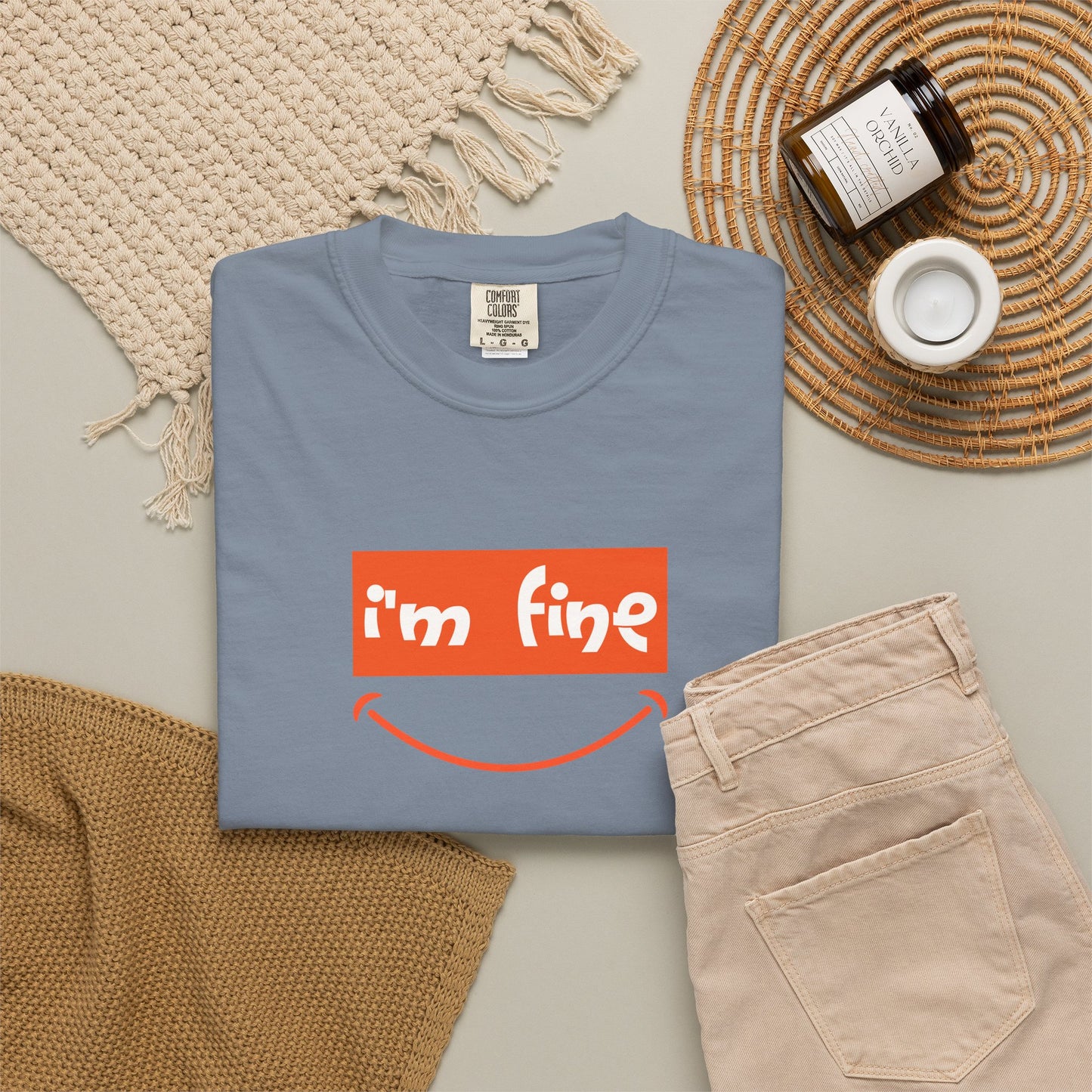 Comfort Colors® I'm Fine Shirt, Sarcastic Humor Shirt, Mental Health Shirt, Funny Therapy Gift, Therapy Shirt, Drowning Shirt, Gift for Her