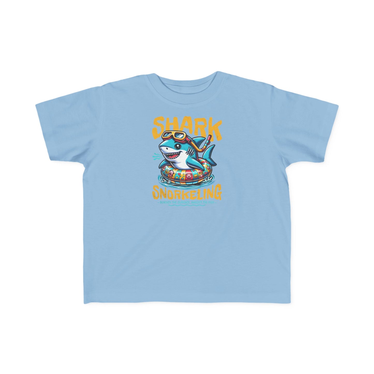 Shark Snorkeling Toddler Shirt, Funny Kids Beach Tee, Shark Graphic Tshirt, Summer Vacation Shirt for Boys Girls, Pool Party Gift for Kids