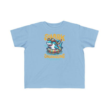 Shark Snorkeling Toddler Shirt, Funny Kids Beach Tee, Shark Graphic Tshirt, Summer Vacation Shirt for Boys Girls, Pool Party Gift for Kids