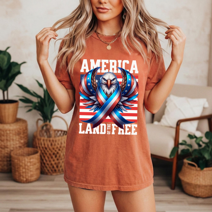 Comfort Colors® America Land of the Free Tshirt, America 250 Shirt, 4th of July Shirt, USA Independence Day Shirt, America Anniversary shirt