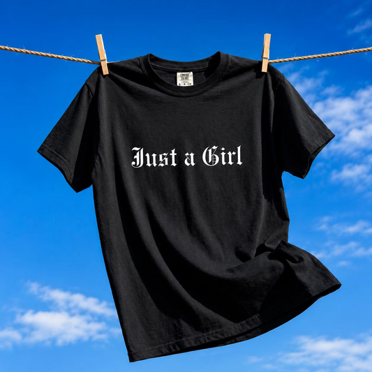 Comfort Colors® NO DOUBT Band Tee | Vintage-Inspired Rock Shirt, Tragic Kingdom Design - Im Just a Girl