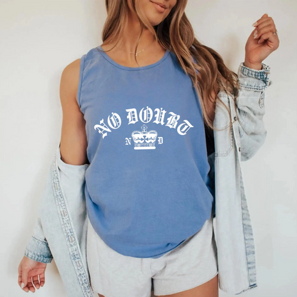 Comfort Colors® No Doubt Band Unisex Tanktop, 90er Ska Punk Rock Grafik-T-Shirt, Tragic Kingdom Ära Orange Crop Top, Retro Gwen Stefani Fan Geschenk