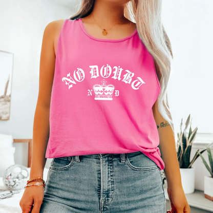 Comfort Colors® No Doubt Band Unisex Tanktop, 90er Ska Punk Rock Grafik-T-Shirt, Tragic Kingdom Ära Orange Crop Top, Retro Gwen Stefani Fan Geschenk